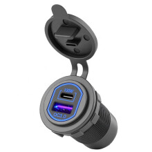 12V 100W USB-C-Uitgang met PD3.0-Poort en Snellader 3.0 voor in de Auto, op de Boot of in de Zee