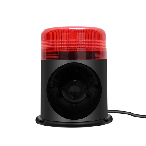 Alarme Sonoro e Visual com 4 Acionadores, Sirene de 25 W com Luz Estroboscópica e Reprodutor de MP3 Programável.