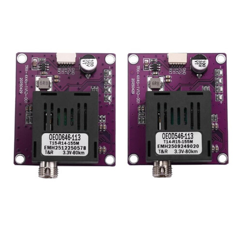 80KM TTL Optical Transceiver Module Kit RX TX Optical Terminal Equipment Drone-Specific  5.5-26V