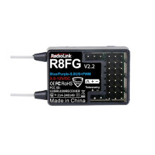 Radiolink R8FG 8-Kanal 2,4 G Gyro RC-Empfänger Spannungsrückgabe 600 Meter Lange Reichweite RX für Auto Boot RC8X RC6GS RC4GS