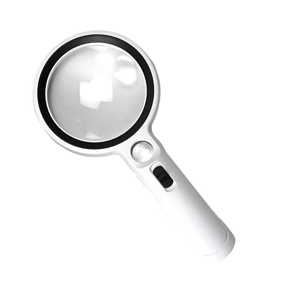 10X/20X/45X Magnifying Glass Lens Handheld Eye- White/Black 7754004399419