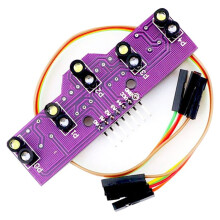 Analoge 5-Trackingsensor 5-Grijsniveau-Zoekmodule Intelligente Auto Zwart Wit Rood Herkenning Optische Patrouillemodule 3,3-5 V
