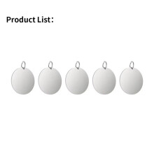 5pcs for H2D Round Stainless Steel Hangtags Laser Engraving and Cutting Handmade Diy Gift Pet Dog Tags 30mm