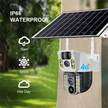 8MP 4K HD Solar 4G Sim Dual Lens Low Powered V380pro  Security IP Cameras Outdoor PIR Human Detection