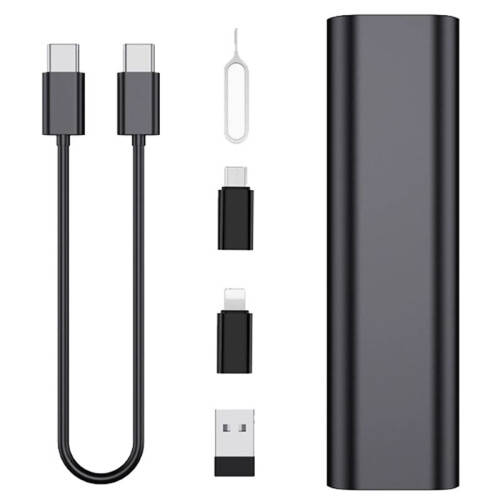 PD60W USB C to Type C Cable Fast Charging Travel Multi Functional USB Adapter  Card Storage Box