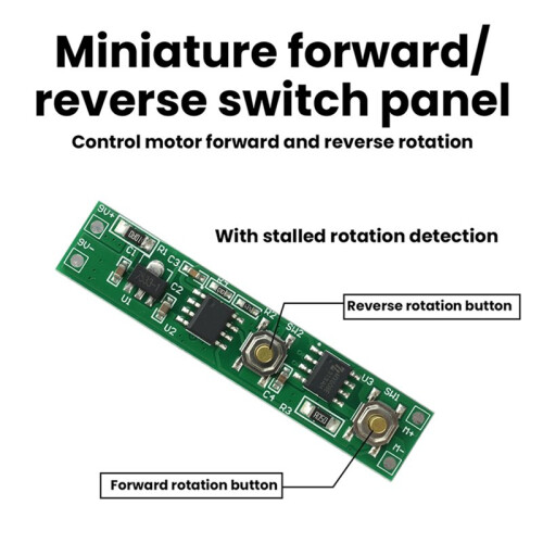 Motor Forward Reverse  Control Board Kit for DIY Projects Electric Screwdriver Miniature Motor Controller 2
