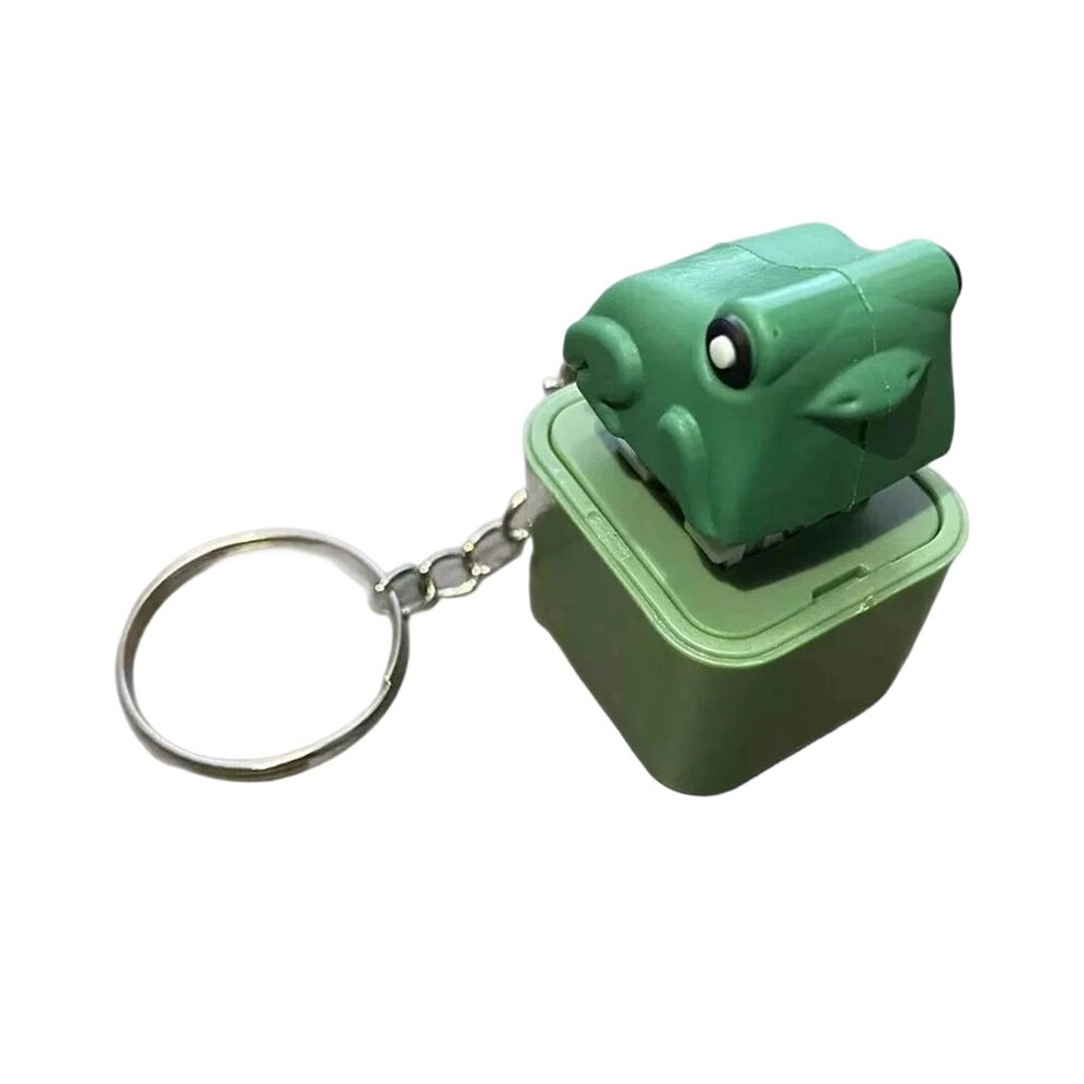 Funny Croaking Frog Keychain Rechargeable Keyboard Fidget Sound Keyring With Led For Stress Relief Light 6032943297593