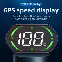 Universal GPS Speedometer,Car HUD Display with Large Screen & Speed Alarm Heads- Display for All Vehicles Warning
