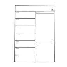 Magnetic Whiteboard Fridge Calendar Meal Planner and Shopping List White Board - Memo Board and Family Planner