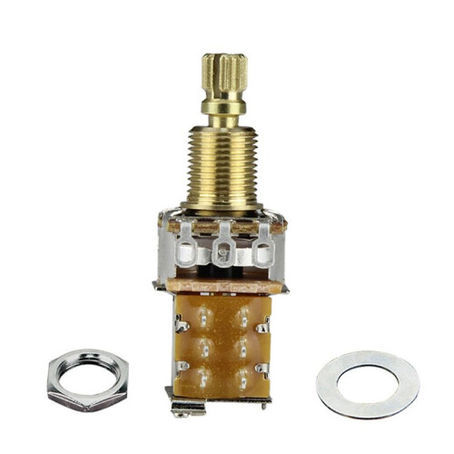 1St Gitarr Push/Push Potentiometer Kortskaft Push Push Potentiometer Elektrisk Gitarrpott A500K för Gitarrbasdelar