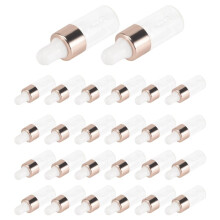 100Pcs Glass Dropper Bottle Clear Essential Oil Dropper Bottles Glass Dropping Sample Containers for Traveling 3Ml