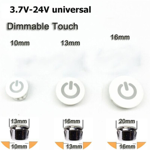 5Pcs Dimmable Touch Sensor Button  Home  Controller for DC3.7-24V Closet Corridor LED Strip Light  13T 1