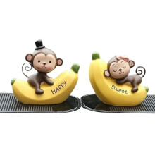 Accessori per Auto Moda Cartoon Cute Banana Monkey Doll Decorazione Cruscotto per Auto Accessori per Auto A
