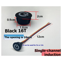 5-Pack Dimbar Touchsensor-Knapp Home-Brytare för DC3.7-24V Garderobskorridor LED-Remsa Ljusbrytare 16T