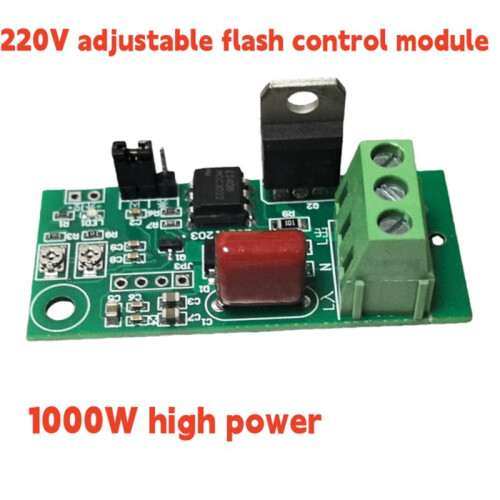 1pcs 220V AC Flashing Light Controller Module Automatic Off- with Indicator Light Adjustable Light Automatic Flashing 2