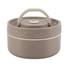 Voedsel Warme Lunchcontainer, Roestvrijstalen Thermische Lunchcontainer Draagbare Thermische Bento Box Voedselcontainer Bruin A