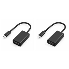 2X Cavo Video Compatibile da Tipo C un Compatibile da USB C un Adattatore per Display TV da Tipo C un HD Convertitore USB 3.1 4K 60Hz