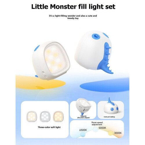 Magnetic Fill Light for  Osmo Pocket 4/3 Fast Snap-  Style LED Video Light Pocket Camera Accessory