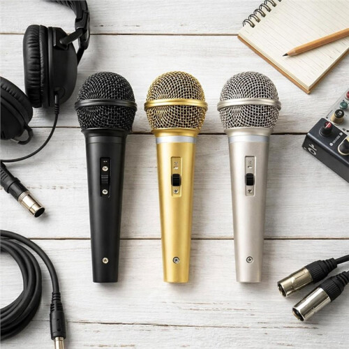 3PCS Microphone Prop Mic Prop, Three Decorative Microphones Plastic Prop Microphone Part 1