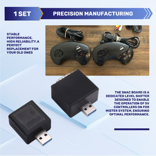 1-Player SNAC Adapter for  Mega Drive  Controller for  FPGA System I/O Board Case Level Shifter