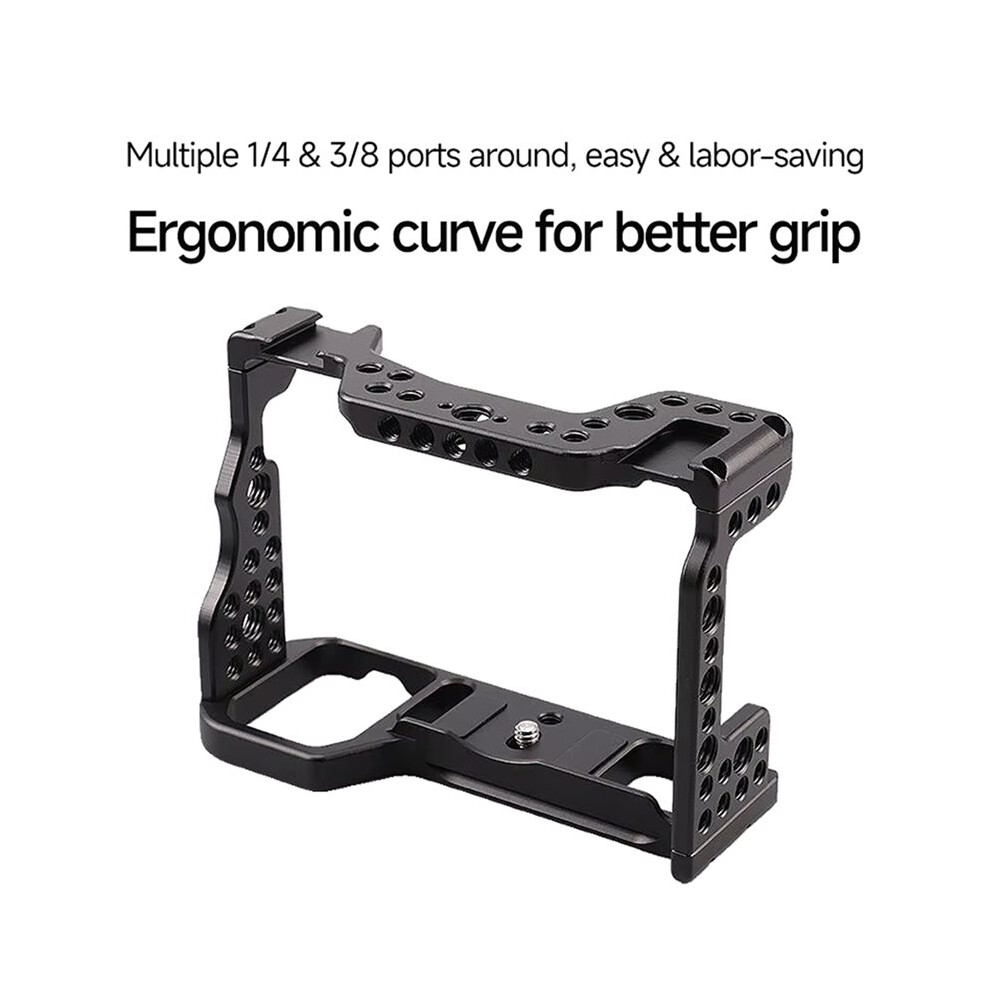 Camera Cage For A7iii A7m3 A7riii A9 Aluminum Alloy Rabbit Cage With Cold Shoe Mount For Led Camera Parts Light 6032910510830