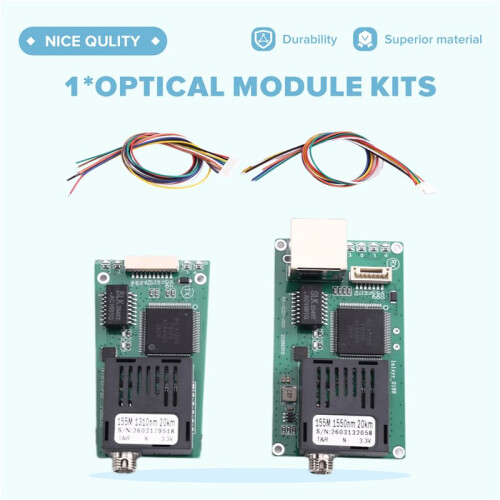 TX+RX 2CH 20KM TTL Optical Transceiver Module Kits  5.5-26V Optical Terminal Module TX 1310 RX 1550nm 1