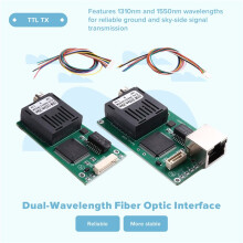 TX+RX 2CH 20KM TTL Optical Transceiver Module Kits  5.5-26V Optical Terminal Module TX 1310 RX 1550nm