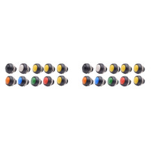 20 Pièces 2Pin  Interrupteur 12mm 1A Interrupteur étanche PBS-33B 12V Bouton Poussoir Momentané Interrupteur Réinitialiser Non Verrouillable