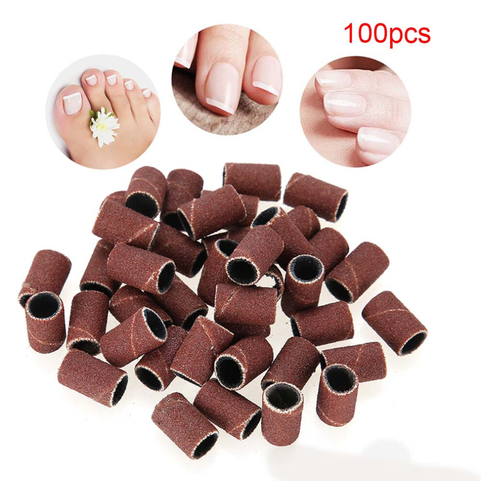 100pcs Nail Drill Sanding Band Set
