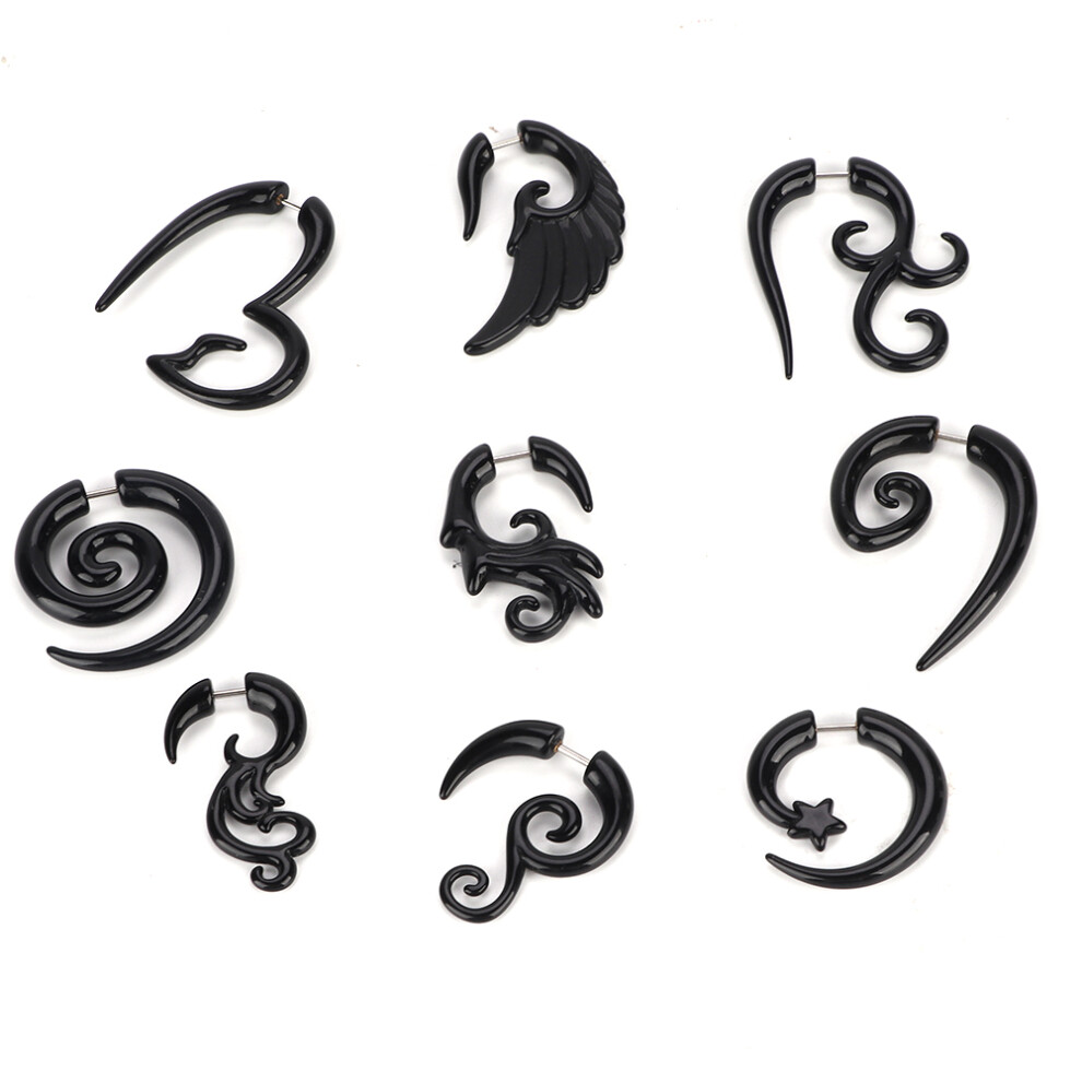 9-Piece Acrylic Stud Earrings