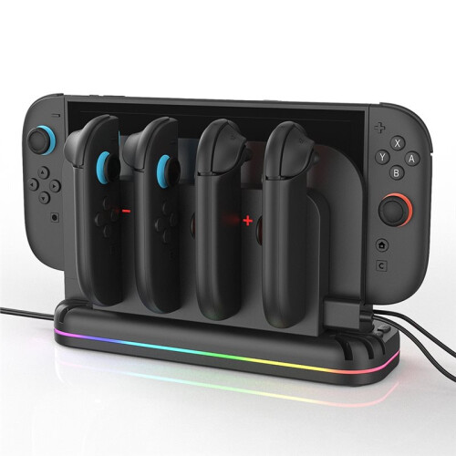 For  2 Charger Console Cooler Base with RGB Light External Game Console Stand Gamepad Charging Dock 2
