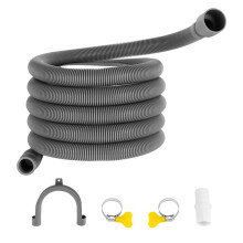 Ablauf Schlauch VerläNgerung Set Universal Waschen Maschinen Schlauch 1M, Inklusive Halterung Schlauch Verbinder und Schlauch Schellen Ablauf