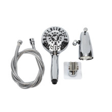 All Metal Bathtub Faucet with 9 Sprayer Settings, Chrome Finish, with Built-in Diverter and Universal Fit Adapters
