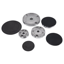 8-Teiliges Herdhut-Set für Backofen, Gasherd, Brenner, Krone, Flammenkappe, Ersatzset, Passend für die Meisten Gasherd-Brennerköpfe