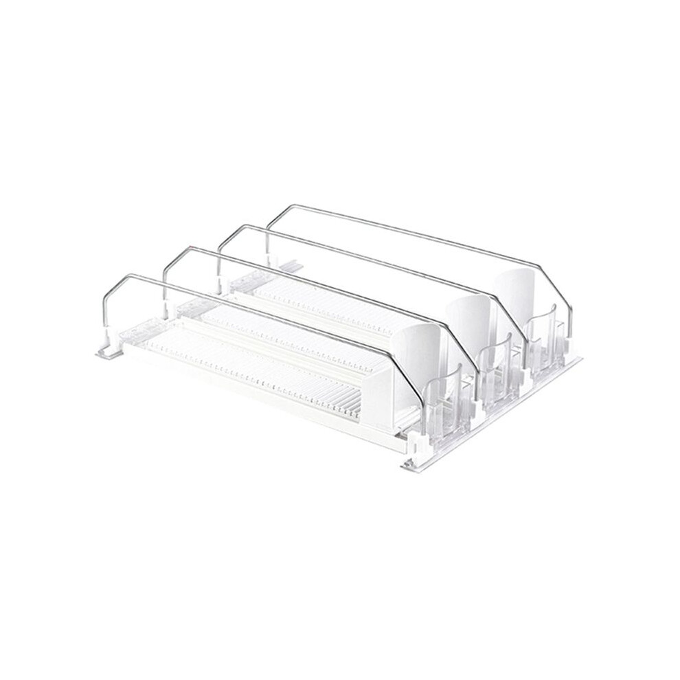 Drink Organizer For Fridge- Automatic Pusher Glide,Soda Dispenser For Fridge-Holds To 15 Cans White 4713377878733