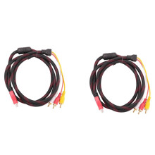 2X US 5Ft  to 3 RCA Video Audio AV Component Converter Adapter Cable for HDTV