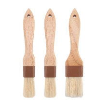 Pastry Brush,Basting Brush for Cooking,Natural Bristle BBQ Brush for Oil & Sauce,Wooden Handle Food Brush 3 Pack