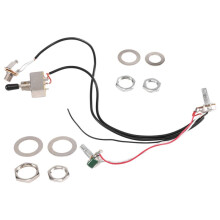 Guitar Wiring Harness Prewired Two Pickup 500K Pots 3-Way Toggle  Silver
