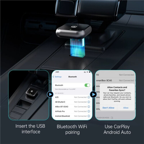 Carplay Wired to Wireless Box Android Auto Car Machine Interconnection Box Carplay Box 2