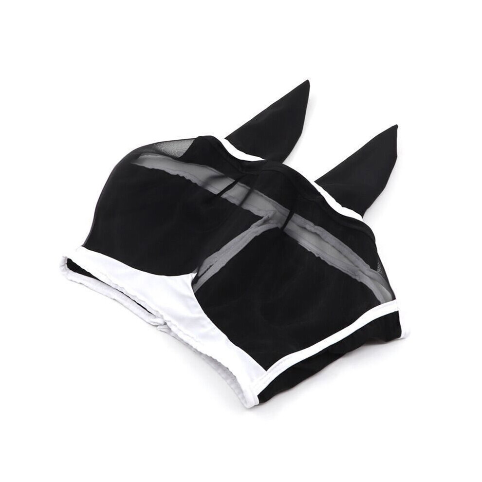 Horse Mask Adjustable Breathable Anti-Uv Anti-Mosquito Pet Eye Protection Mesh Anti-Fly Protective Cover M 4711324400228