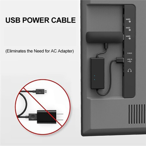 USB-Stromkabel für Amazon Fire TV Sticks 4K (Macht Netzteil Überflüssig) mit Micro-USB-Typ-C-Adapter 1