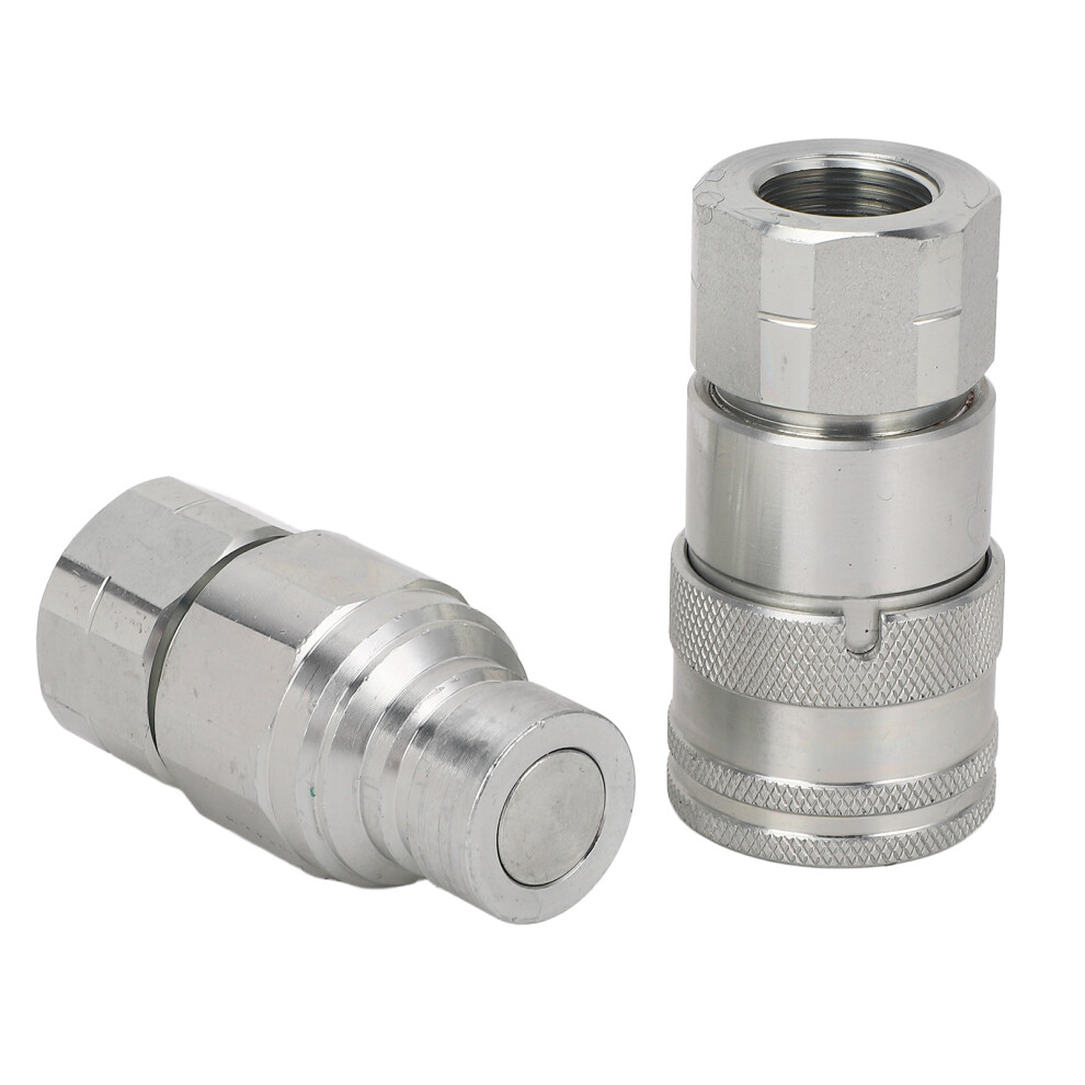 2x 1/2 NPT Hydraulic Couplings for Skid Steer