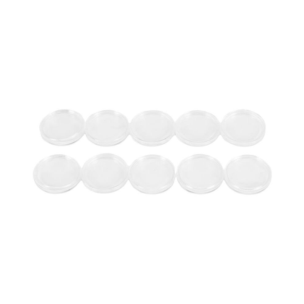 10 Pcs Small Round Transparent Plastic Coin Capsules Box 24Mm Light 4712358649522