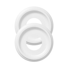 2 Packungen Geformte PU-Deckenmedaillons, 10 Zoll Außendurchmesser X 4 Zoll Innendurchmesser (Passend für Baldachine Bis zu 7-1/4 Zoll), Weiß