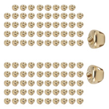 Metall Jingle Bells fuer Weihnachtsdekoration Schmuckherstellung Kunst 10mm Packung von Ca. 100 Stueck Golden