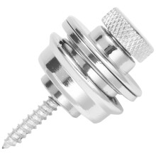2 Stuks Antislip Gitaarband Slot Gitaarriemen Gesp Knop Draad voor Akoestische Elektrische Basgitaar Riem Onderdelen Accessoires-Zilver