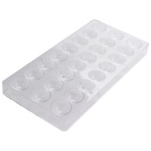 24 Holes Semi Sphere Chocolate Mould Polycarbonate Chocolate Bar Mold Half  Candy Maker Mold Bakeware