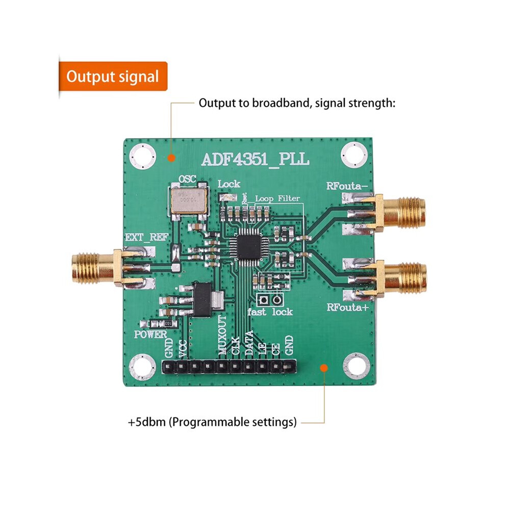 35M-4.4Ghz Adf4351-Pll Rf Signal Source Phase Locking Loop Frequency Synthesizer Adf4351 Development Board 4713663101972