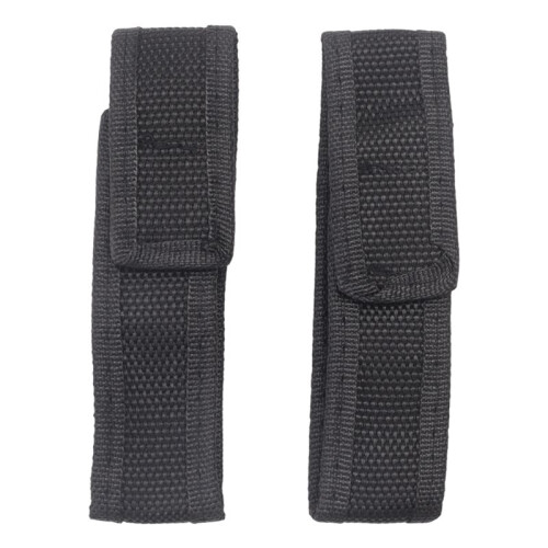 2 x Bolsa 13cm Nilon Negro para LED Linterna