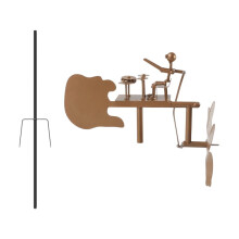 Drummer Windmill Handmade Metal Percussionist Figurine Rockin Art Garden Decor for Music Lovers and Collectors